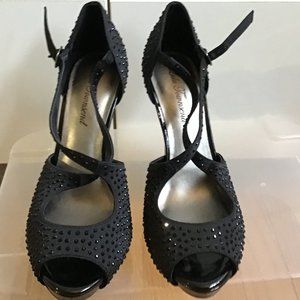 Lulu Townsend black studded heel